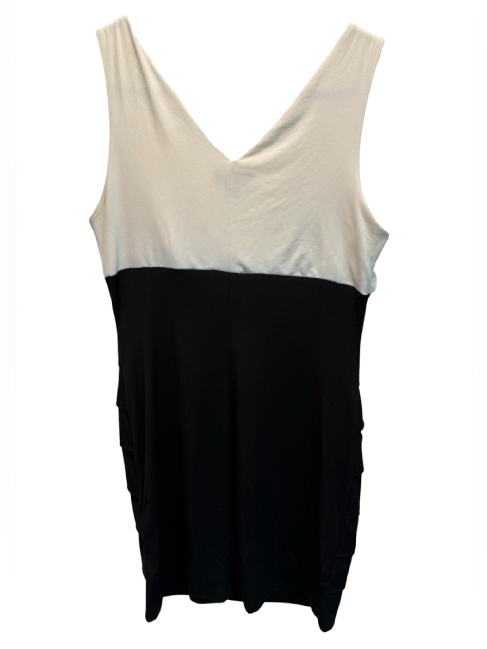 EnFocus Petite Black/Cream Rosette Sleeves Dress Sz(12P) - Picture 3 of 5